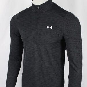 Under Armour Men's UA Seamless 1/2 Zip Long Sleeve Top Medium Black
